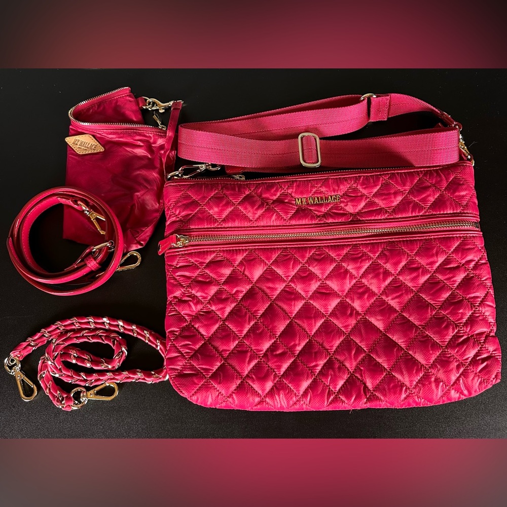MZ Wallace Pink Crosby Crossbody/Shoulder Bag